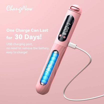 CHANGENOW Cordless Jump Rope with Large LED Display High-Precision Chip Cordless Ball Option Home Workout Equipment Pink